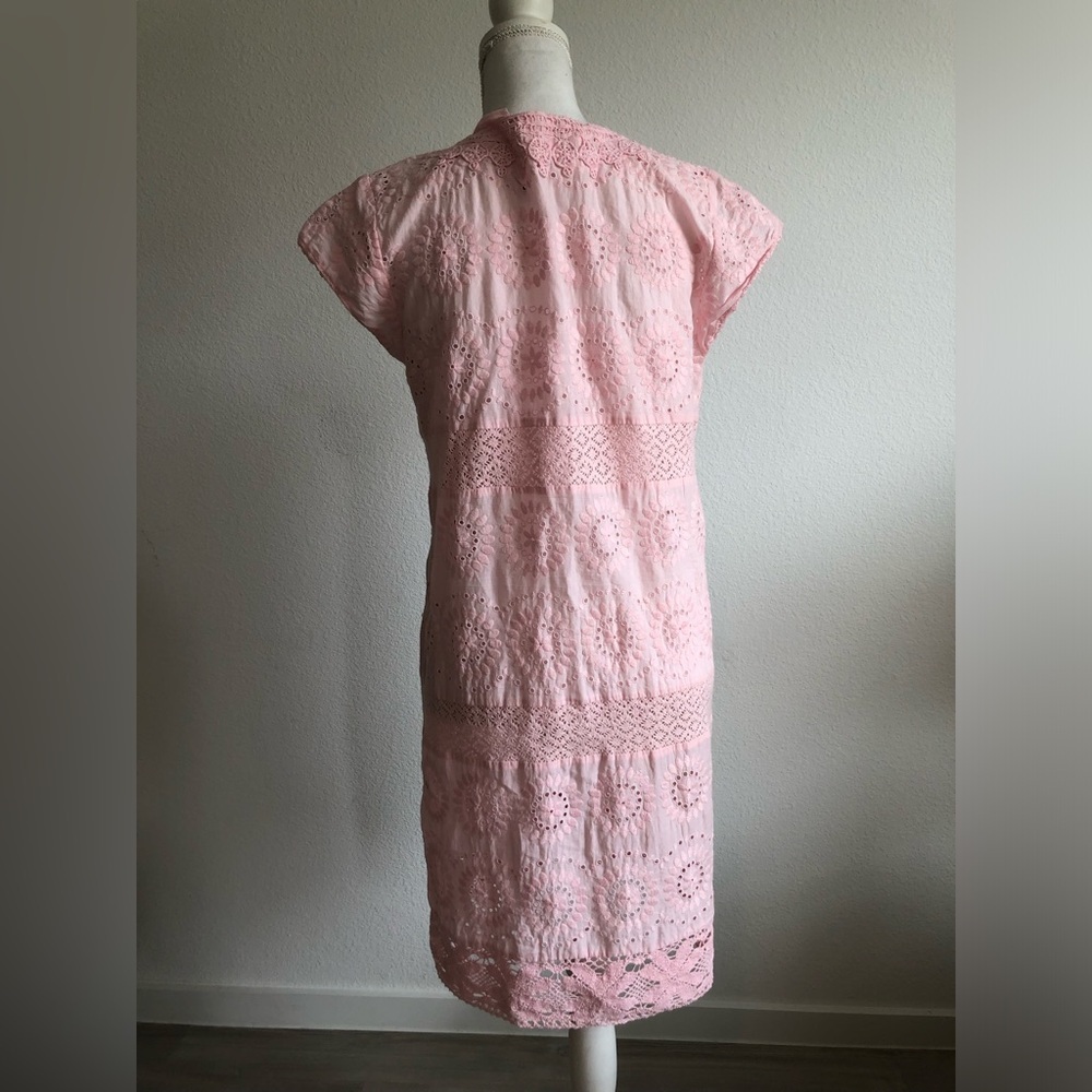 Calypso St. Barth Rondinara Pink Eyelet Dress Small - Picture 5 of 5